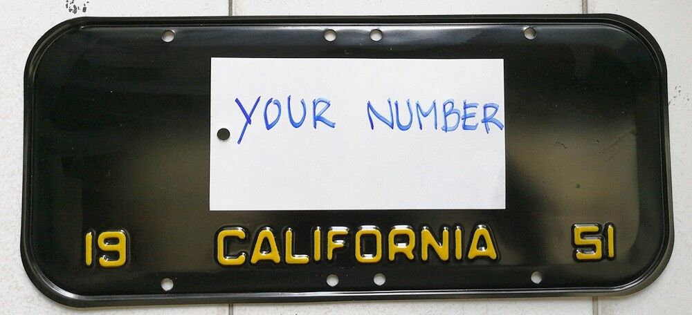 REPRODUCTION....1951 CALIFORNIA License Plates ( A PAIR ) ,  EXP. DECADES AGO