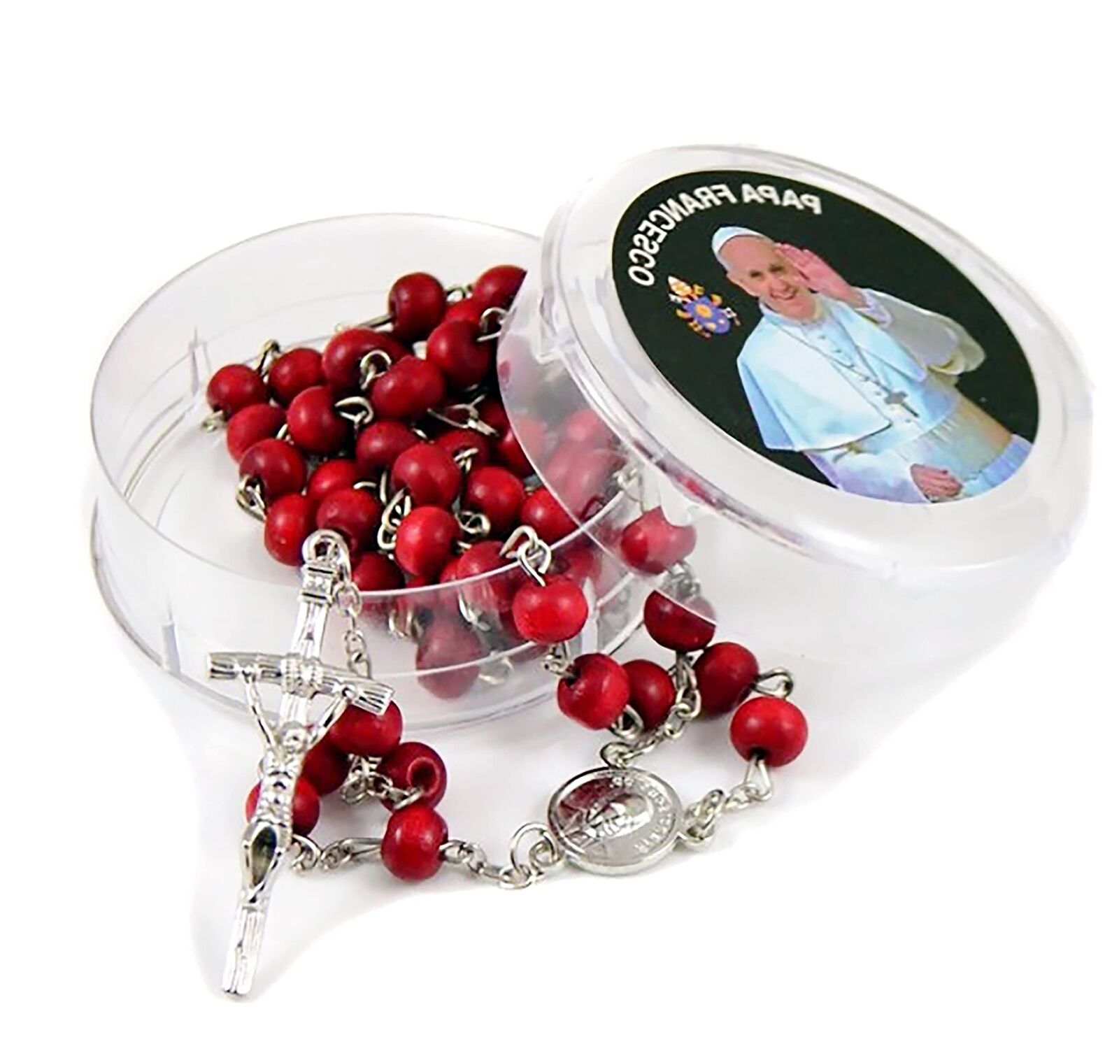 Pope Francis Rose Scented Bead Rosary Catholic Blessed  Comes with Free Gift