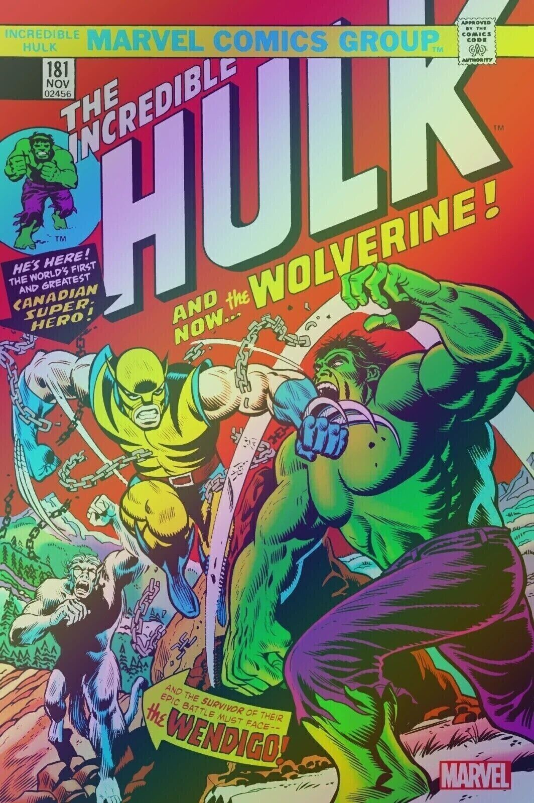 Incredible Hulk #181 Foil Herb Trimpe Facsimile Edition Marvel Comic 2023 NM