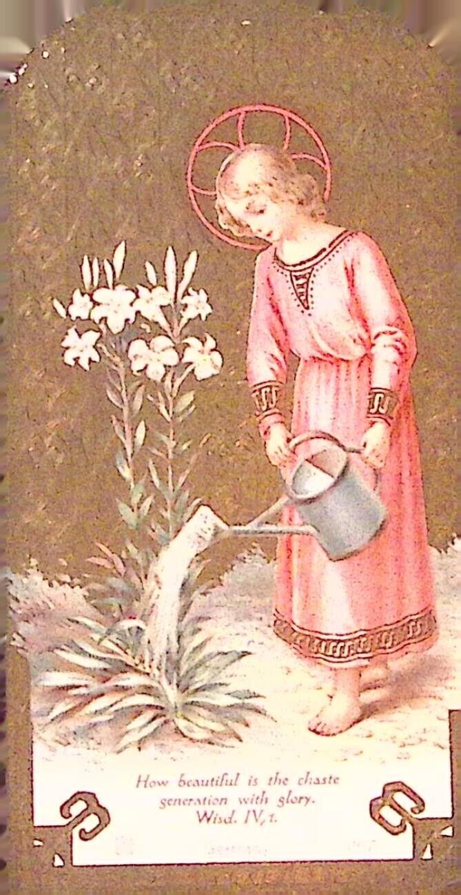 Religious Card Vintage How Beautiful is the Chaste Generation with Glory