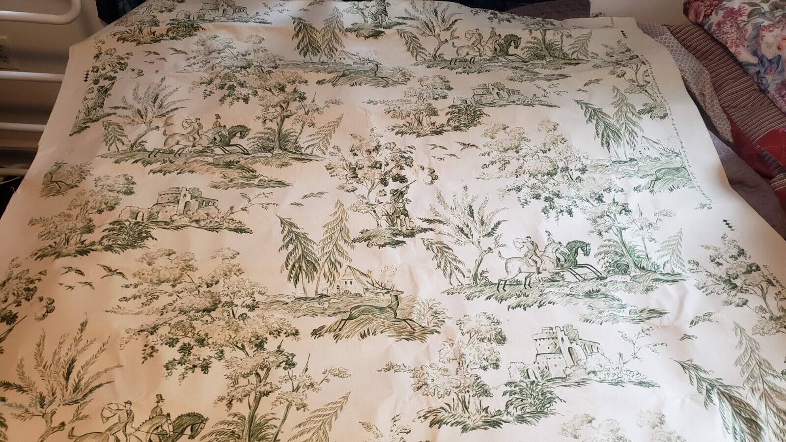 LEE JOFA FRENCH Cranborne Chase GREEN UPHOLSTERY FABRIC 2.5 Yards