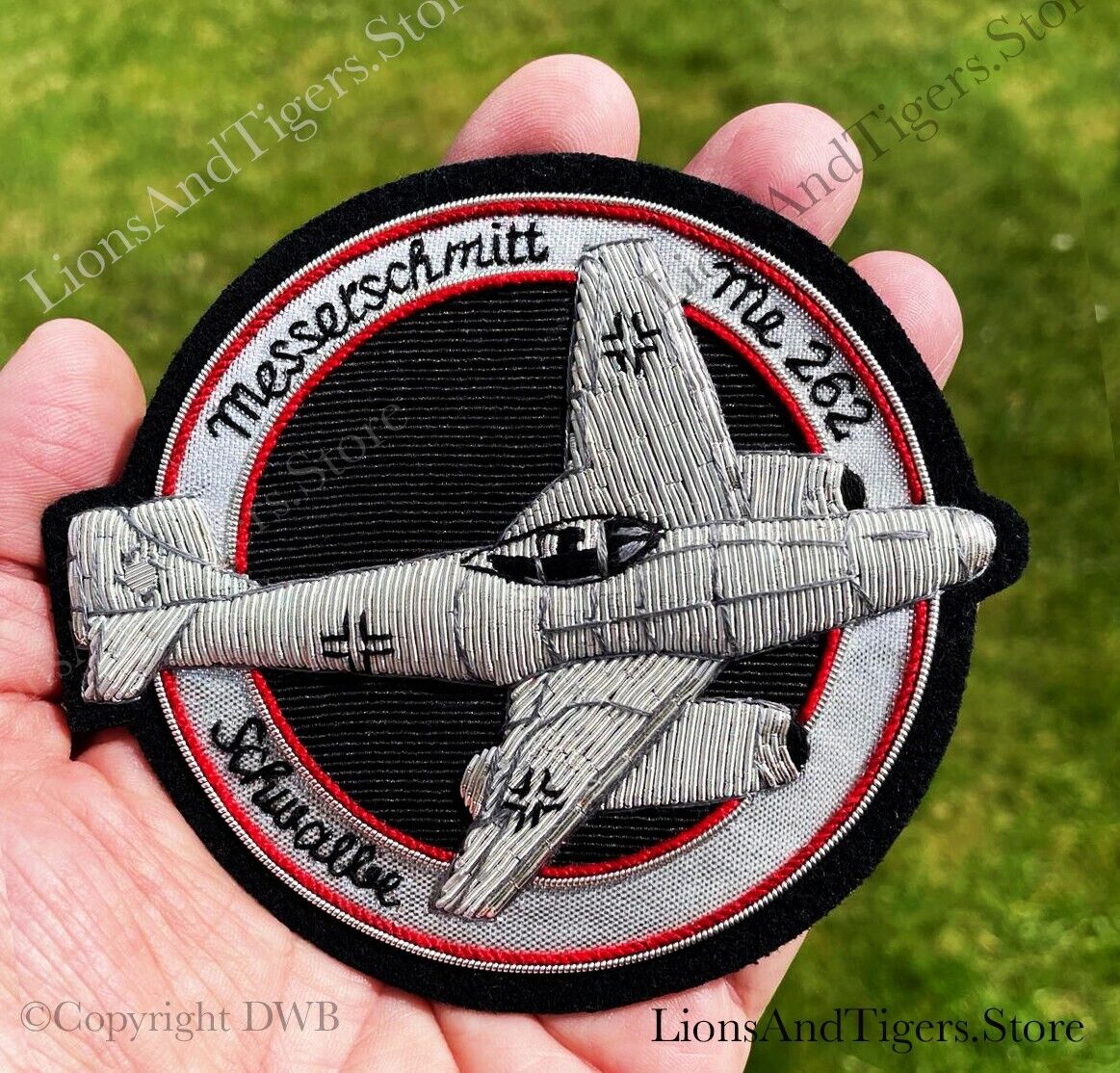 ME 262 WWII Messerschmitt Schwalbe Professionally Hand Embroidered Badge NEW