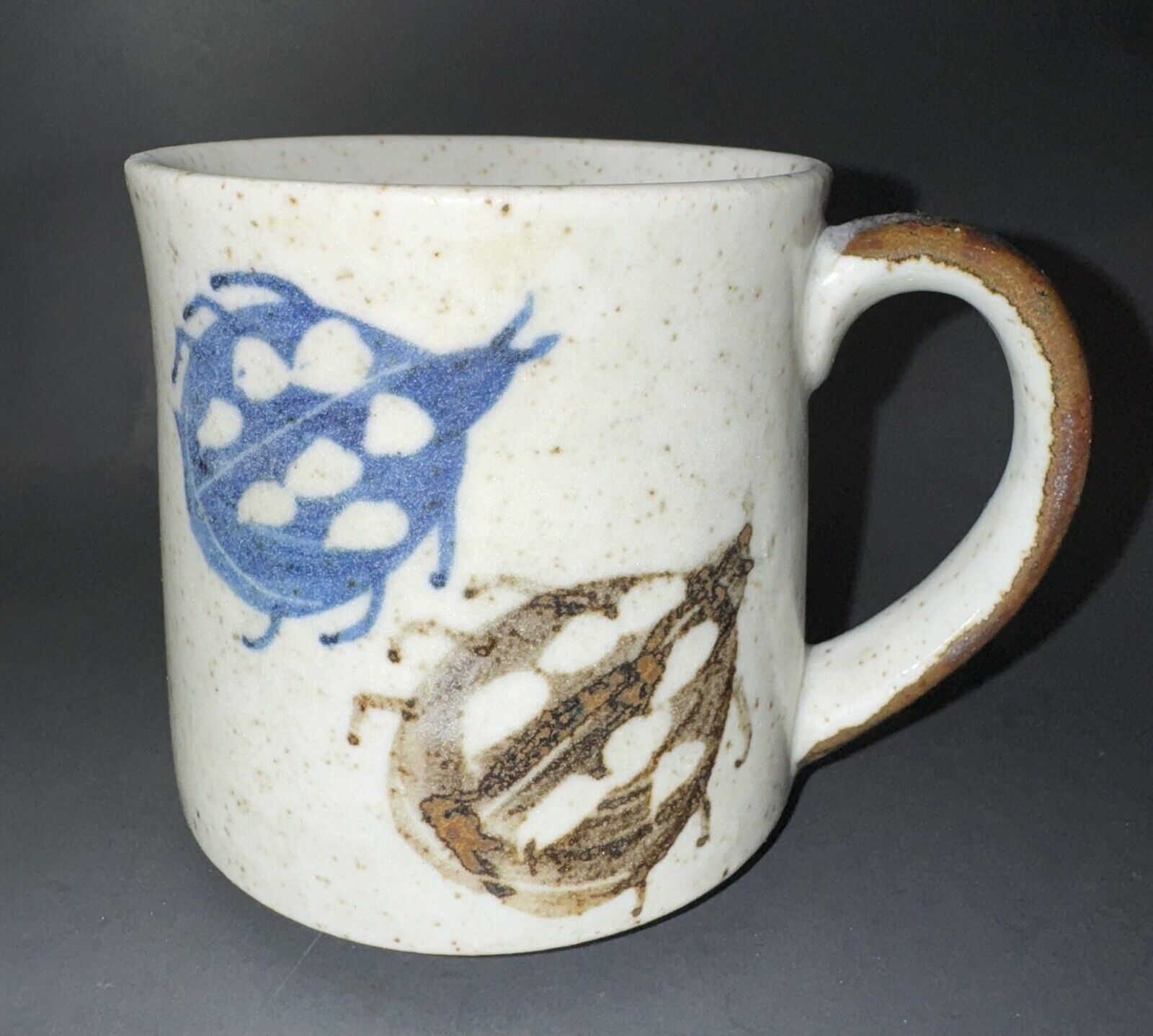 Vintage Stoneware Ladybug Mug