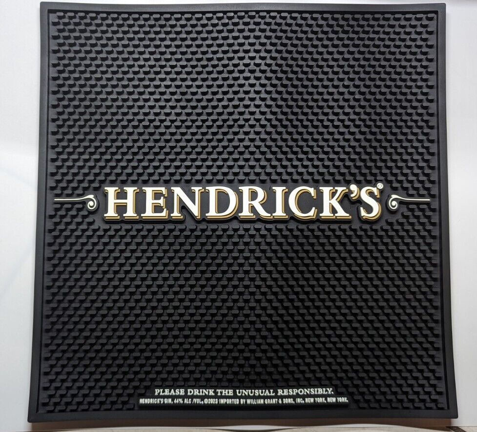 Hendricks Gin service mat Commercial Grade Rubber 14.5 by 14.5 inch