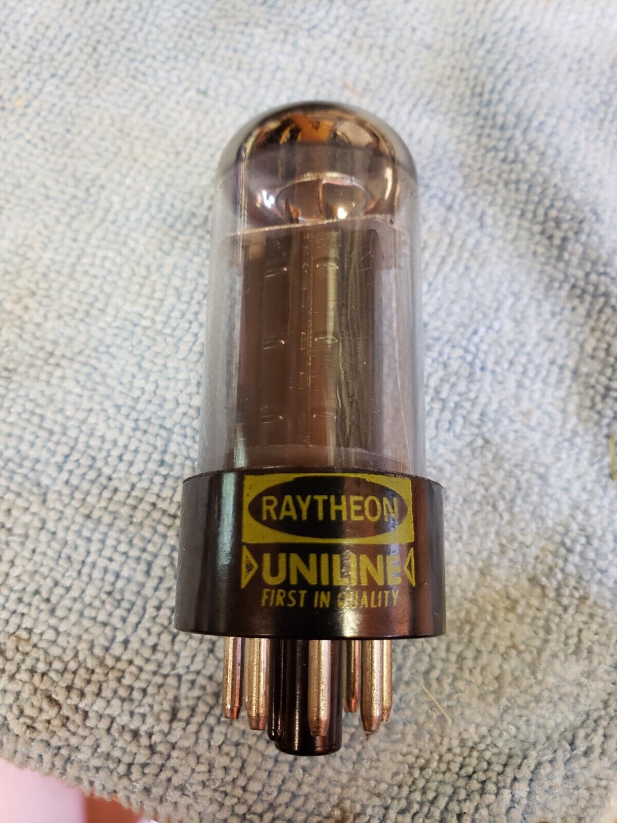 Single 6P6S / 6V6GT vacuum tube = 1940s Raytheon vintage rare 6V6GTA