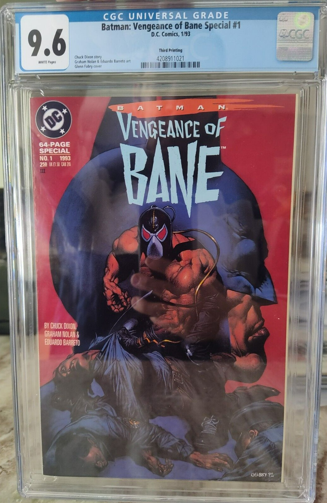 Batman: Vengeance of Bane Special #1 DC 1993 3rd Printing CGC 9.6 VHTF