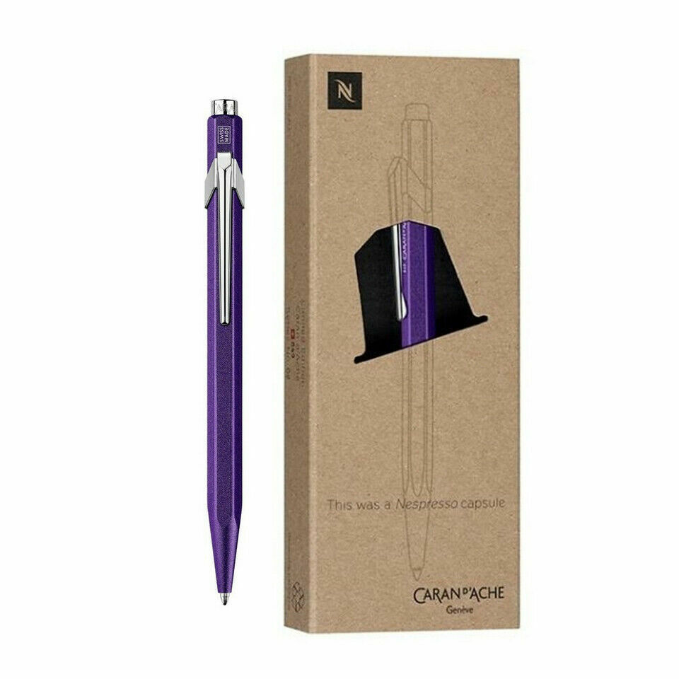 Caran d\'Ache 849 Nespresso Ballpoint 2020 Pen in Purple Arpeggio NEW BOXED