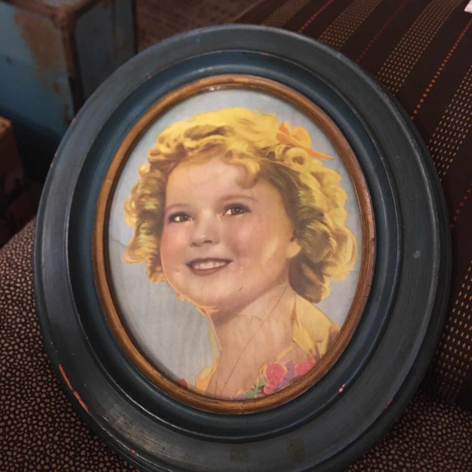 RARE SHIRLEY TEMPLE  In Wooden Vintage Frame