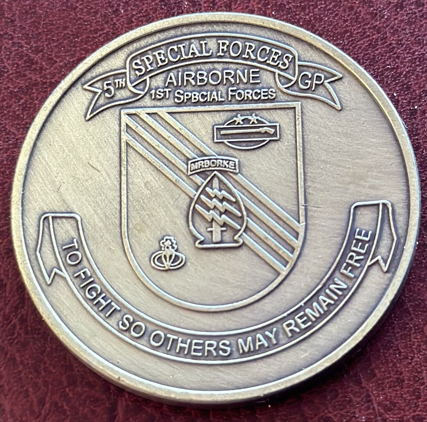 SF 5TH GROUP Challenge Coin ARMY AIRBORNE SPECIAL FORCES \