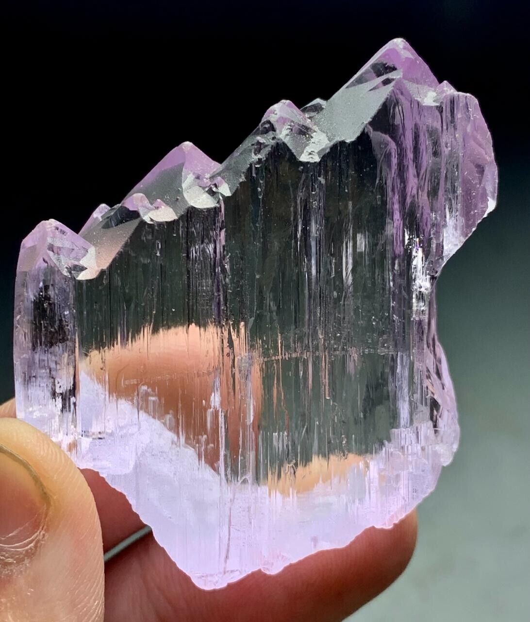 222 CTS Amazing Natural Pink Color Kunzite Crystal From Afghanistan