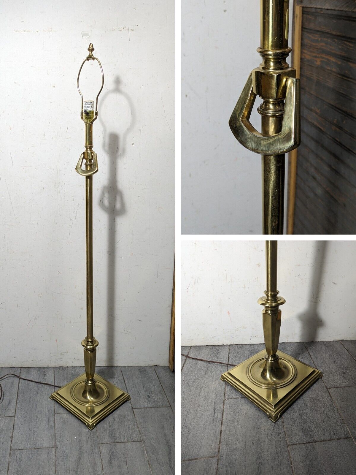 Vintage Stiffel Brass Floor Lamp - Hollywood Regency Neoclassical