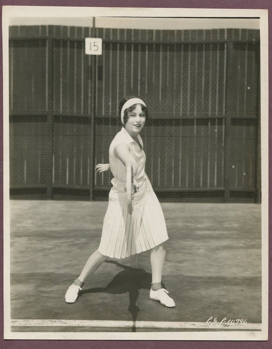 FAY WRAY Vintage Tennis 1920 LINEN MOUNTED Glamourous Photo J649