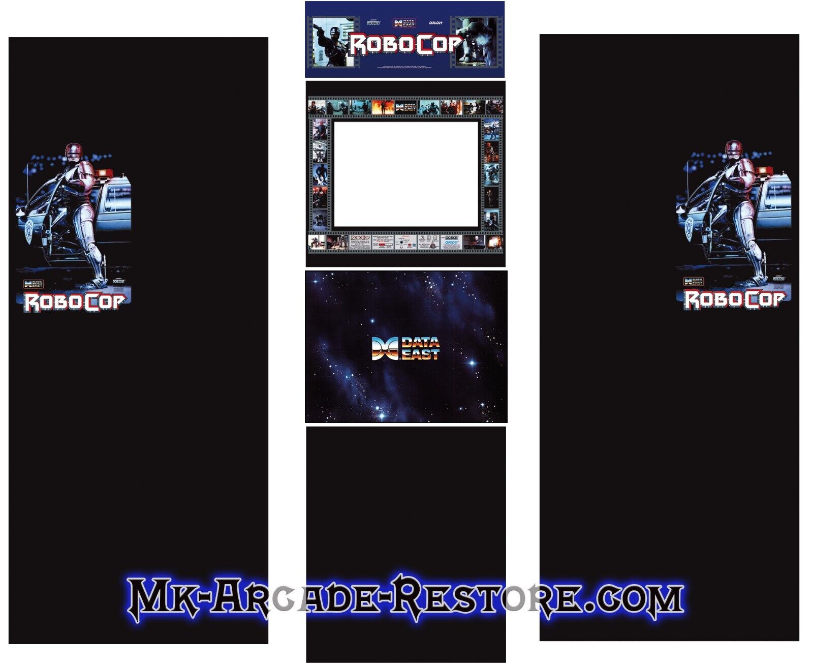 Robocop Side Art Arcade Cabinet Kit Artwork Graphics Decals Print