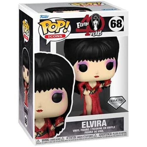 Funko POP Elvira: Mistress of the Dark Vinyl Figure (Red Glitter Dress) #68