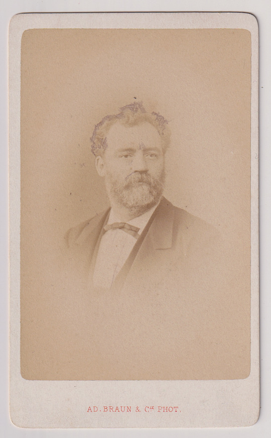 CDV A.D. Braun in Paris - Portrait of a Man - Vintage Albumen Print c.1872/74