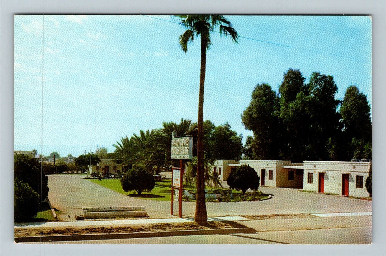 Phoenix AZ-Arizona, Palm Lane Motor Court, Advertising, Vintage Postcard