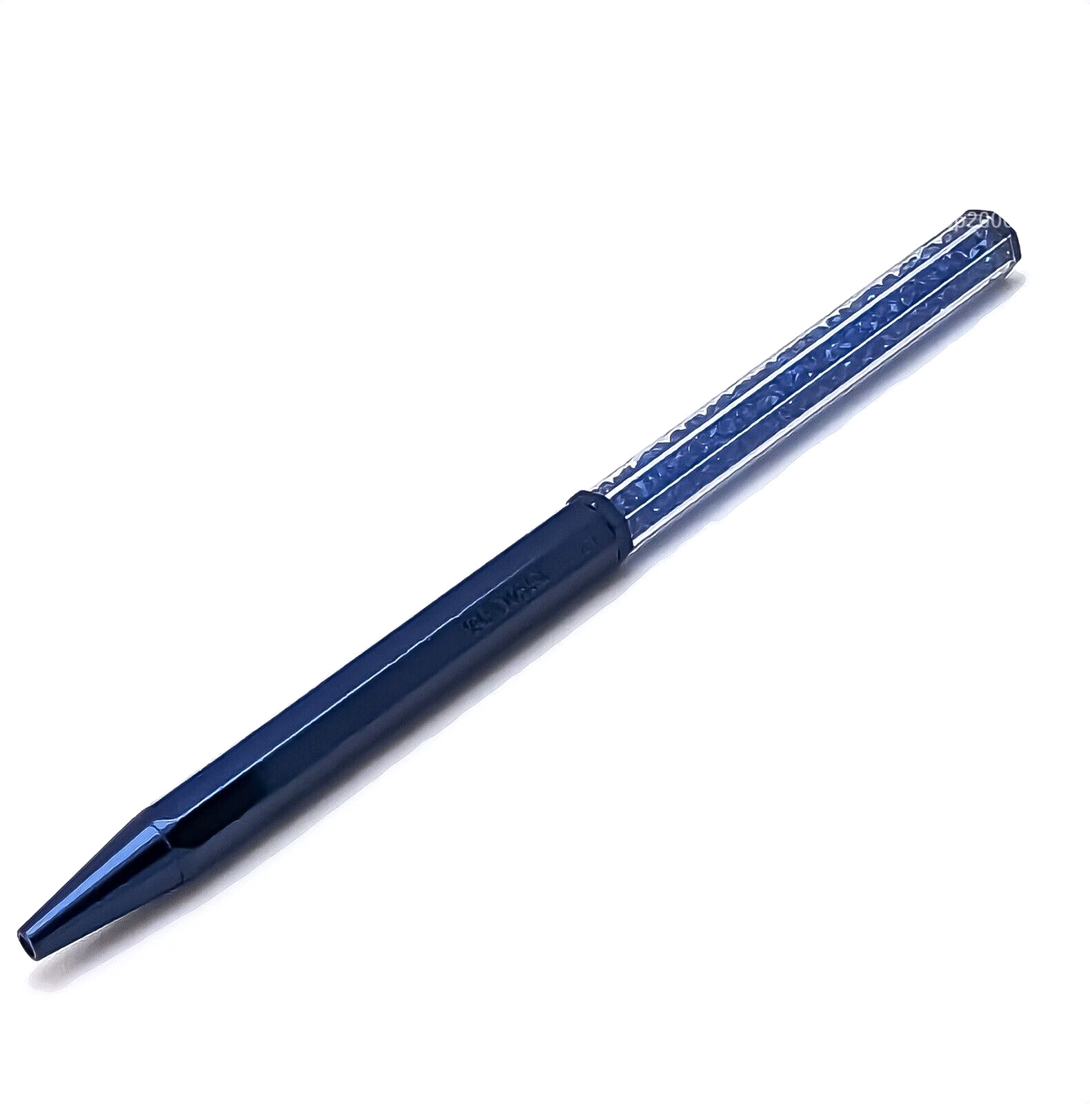 New in Gift Box SWAROVSKI Blue Crystalline Ball Point Pen Black Ink 5669933