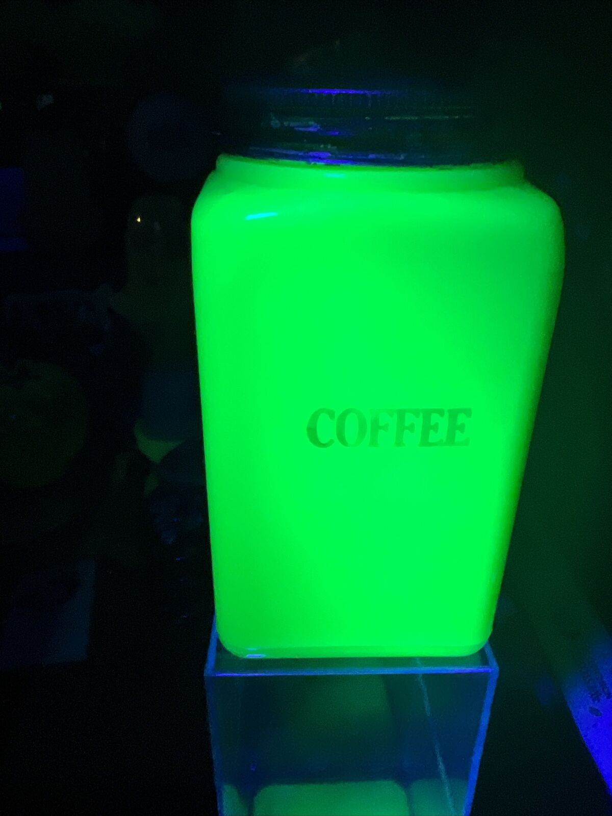 Vintage McKee Jadeite Coffee Jar with Lid Canister
