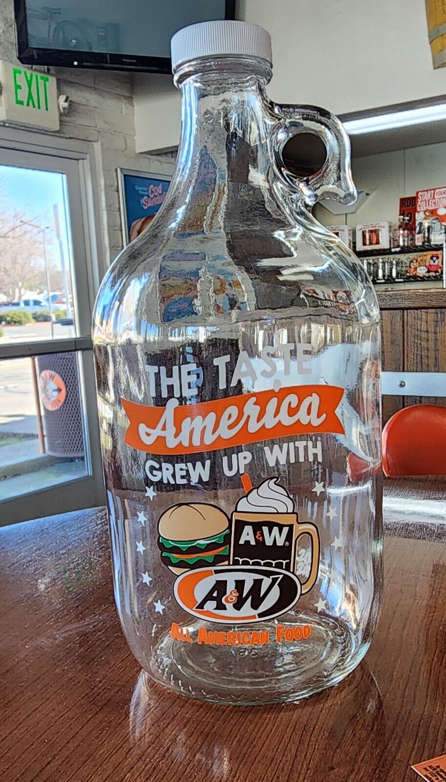 A & W Root Beer 2024 1/2 Gallon Glass Jug 
