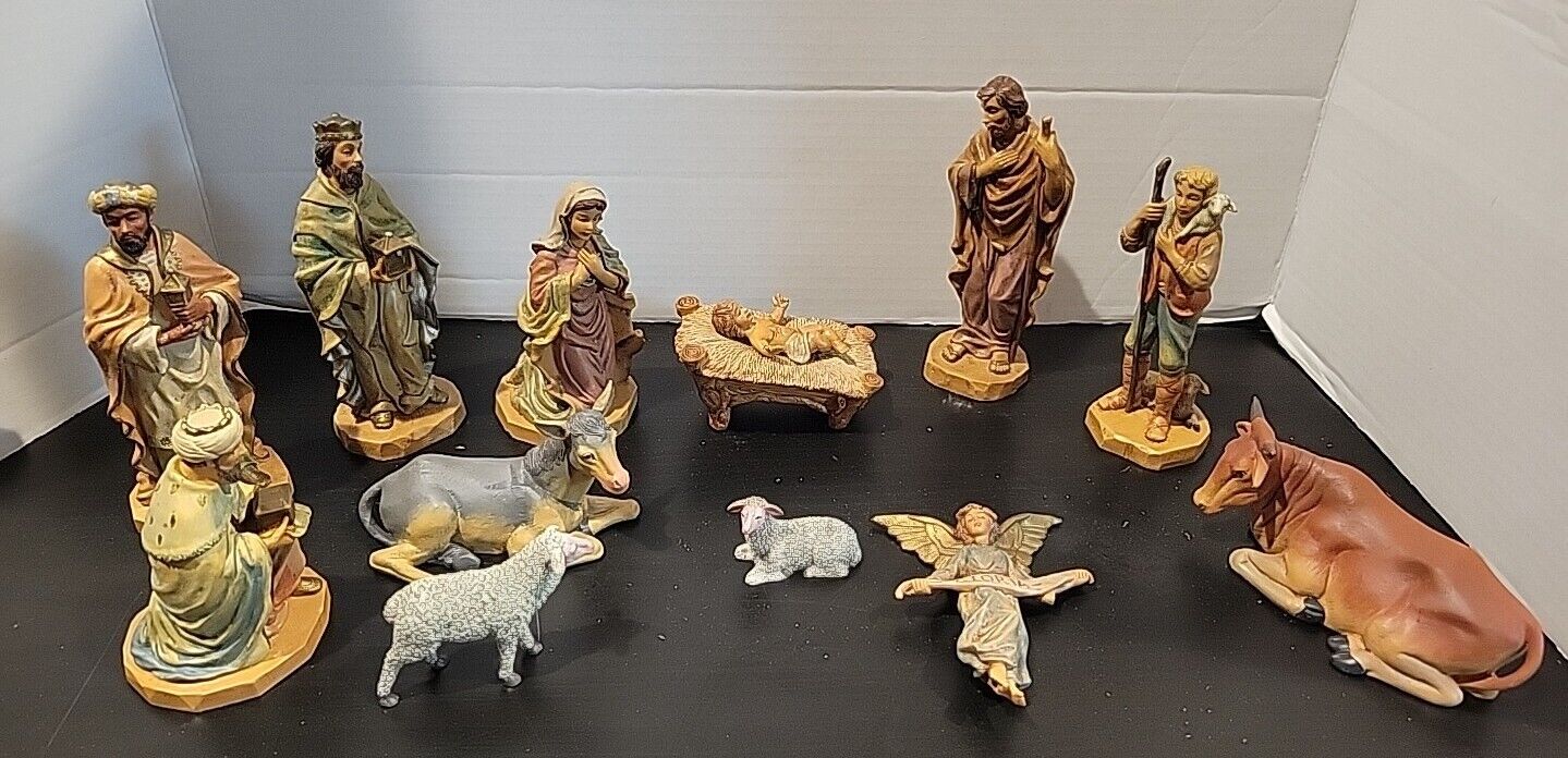 DiGiovanni Autom Heirloom Nativity Collection Set 1998 12 Figures up to 6\