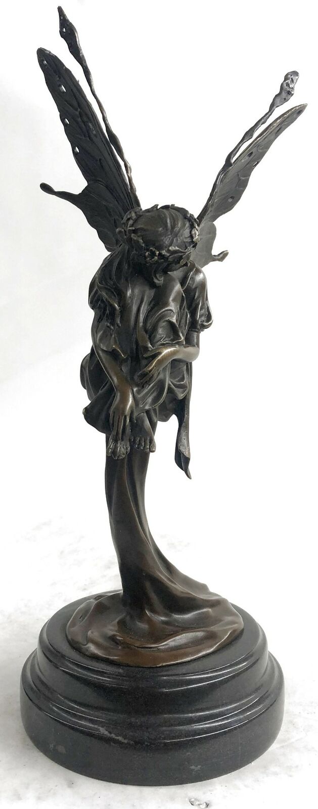 Mythical Bronze Fairy Angel Sculpture by French Artist Cesaro Figurine Sale