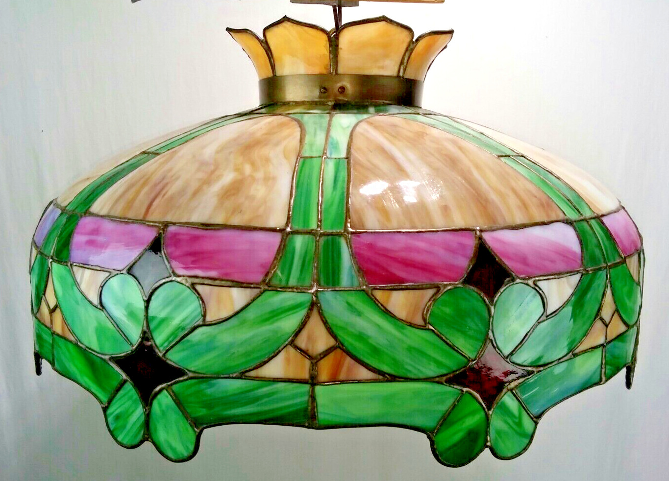 Vintage Tiffany Style Stained Glass Pendant Hanging Lamp Light Shade 24\