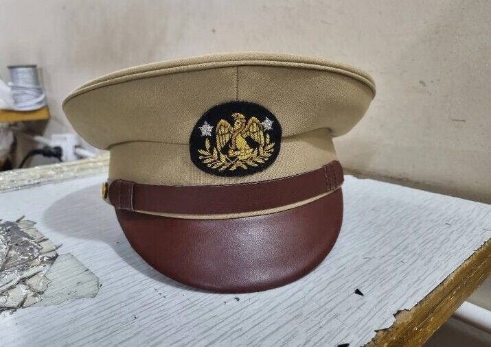 Mexican Army Military  Officers Dress Visor Hat Cap All Size