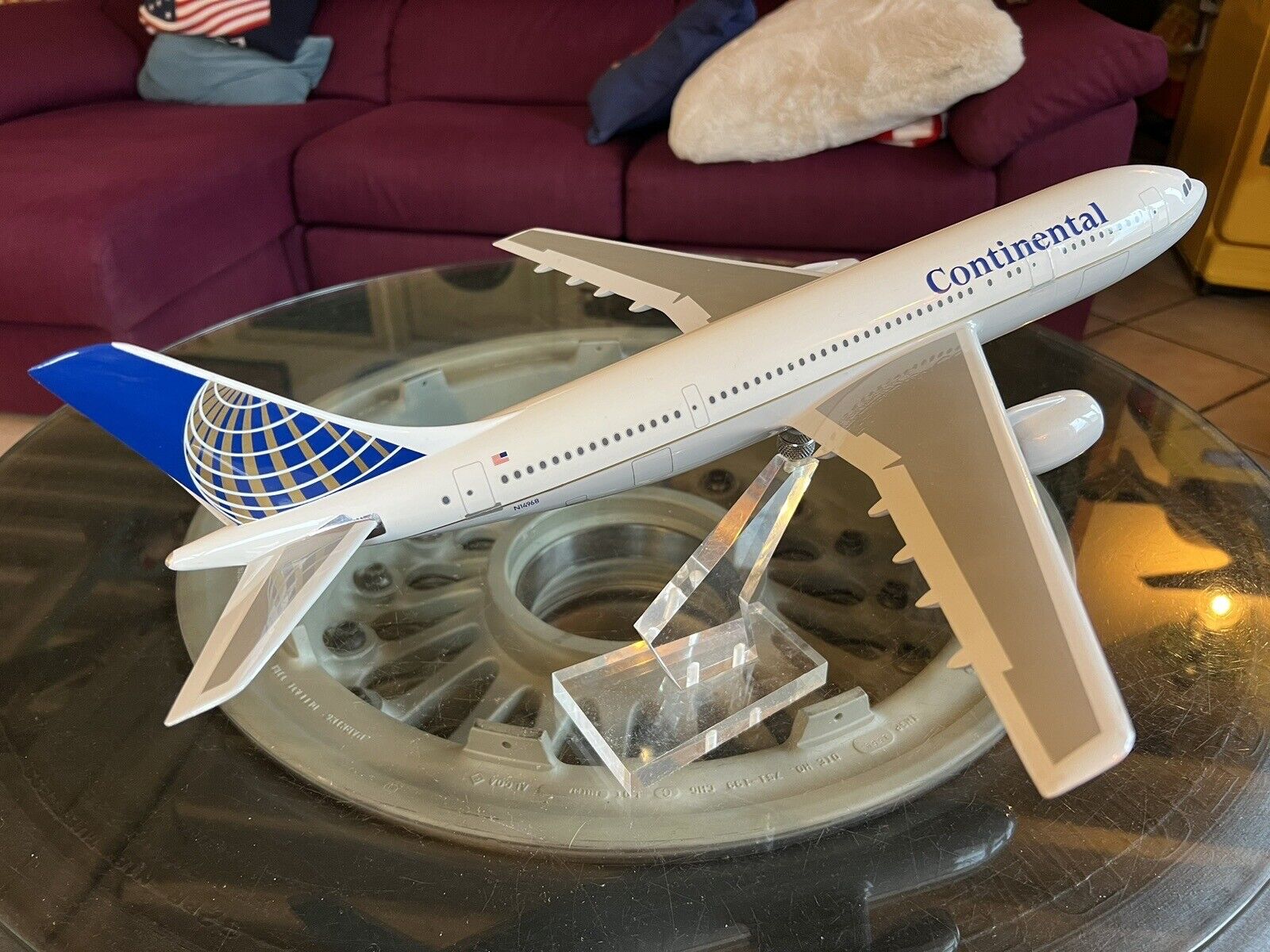 Vintage 1/100 Airbus A300 CONTINENTAL Airlines By Model Antoine France PACMIN