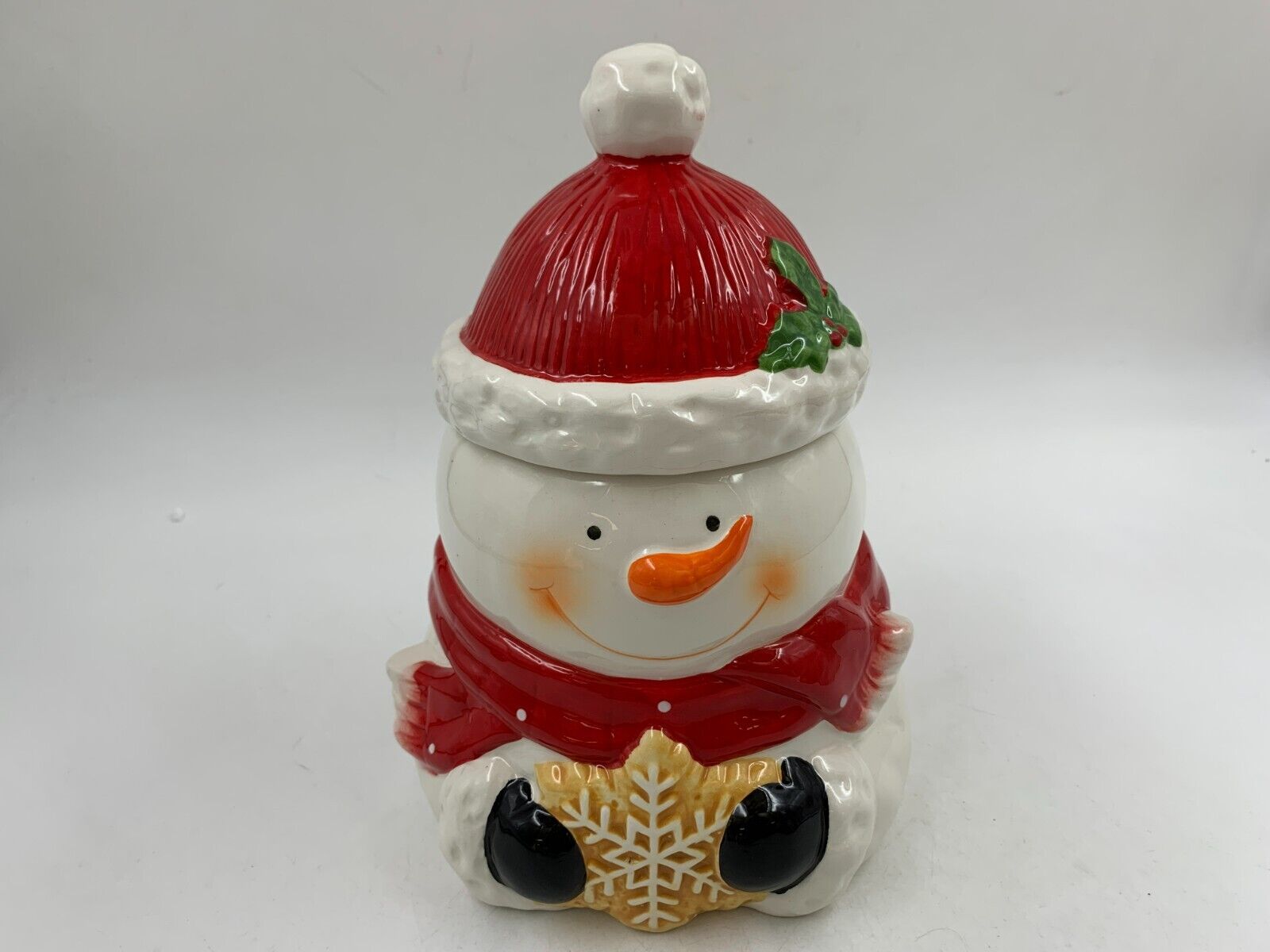Peppermint Place Ceramic 6in Snowman with Cookie Jar AA02B20012