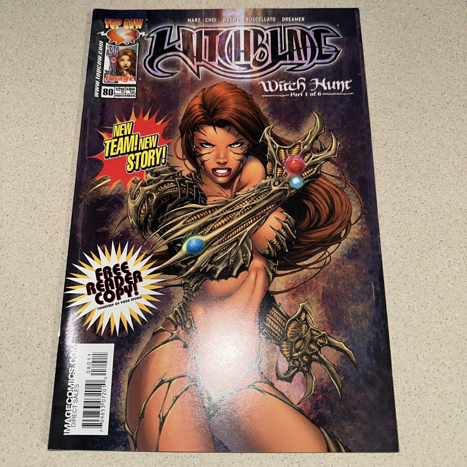 WITCHBLADE #80  FREE READER COPY VARIANT   THE CURATOR  IMAGE  2004 high grade