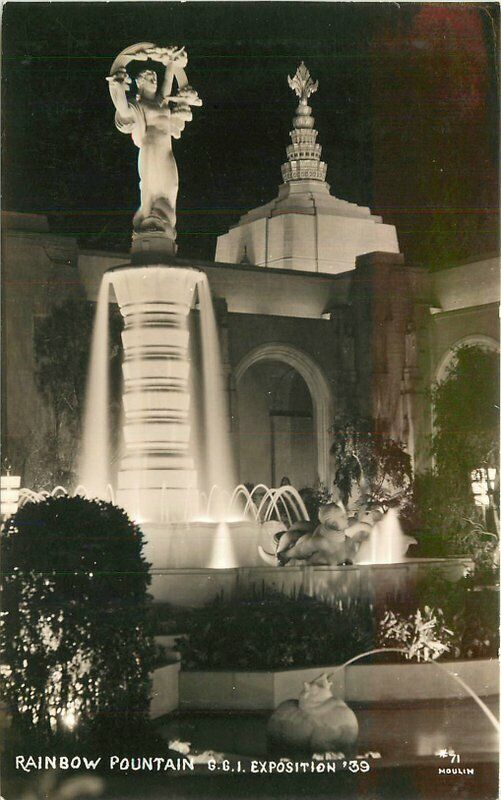 GGIE Exposition San Francisco California Rainbow Fountain 1939 Postcard 20-7308