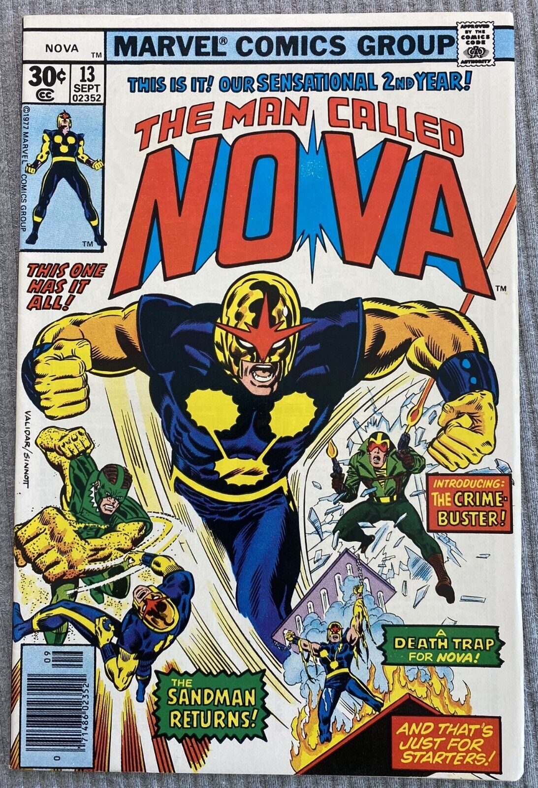 Vintage Nova Comic  Volume 1 Issue  13.  Sep 1977  Excellent Condition
