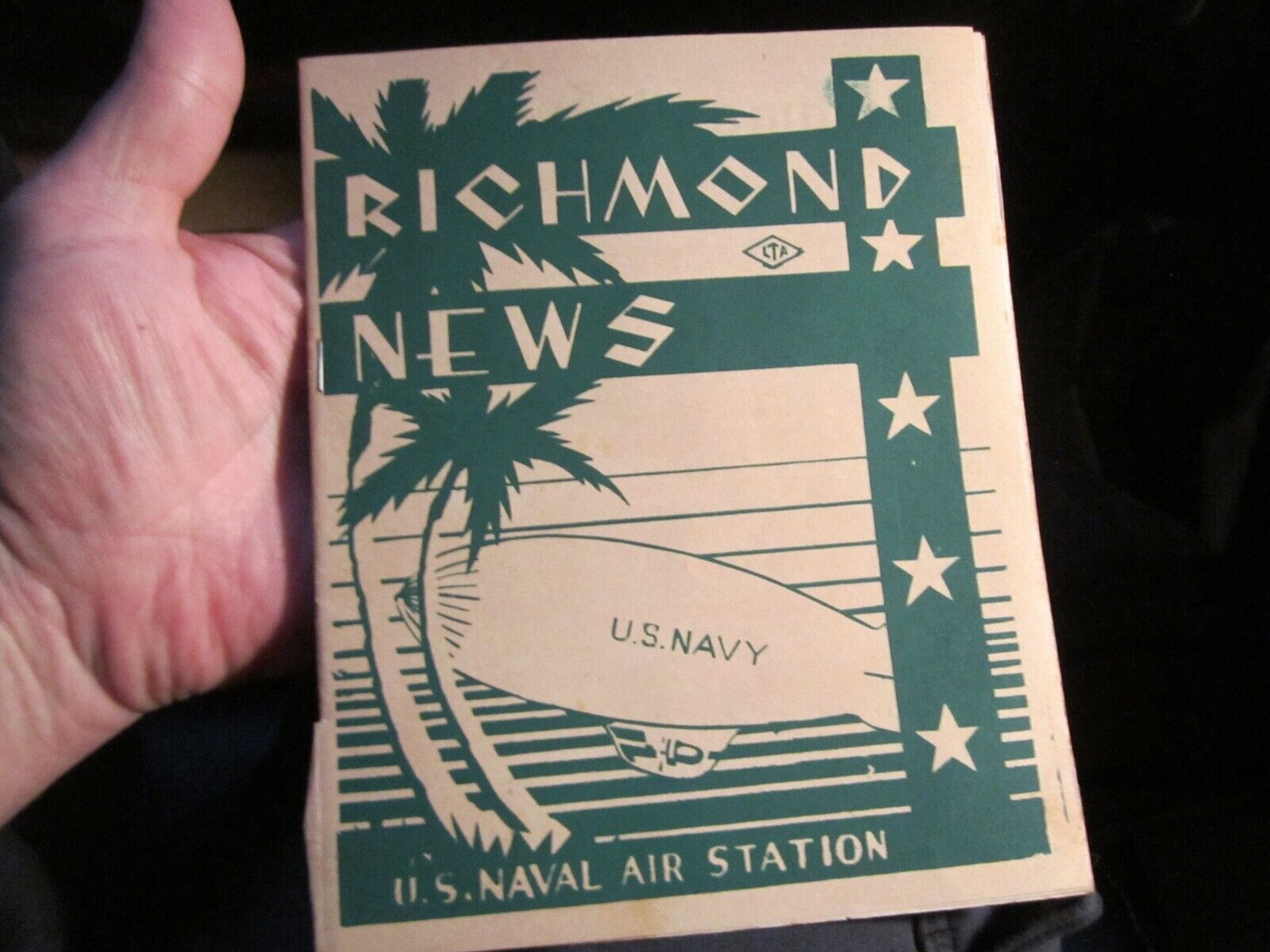 1943 U.S. NAVY RICHMOND NEWS BOOKLET U.S. NAVAL AIR STATION -  BBA50