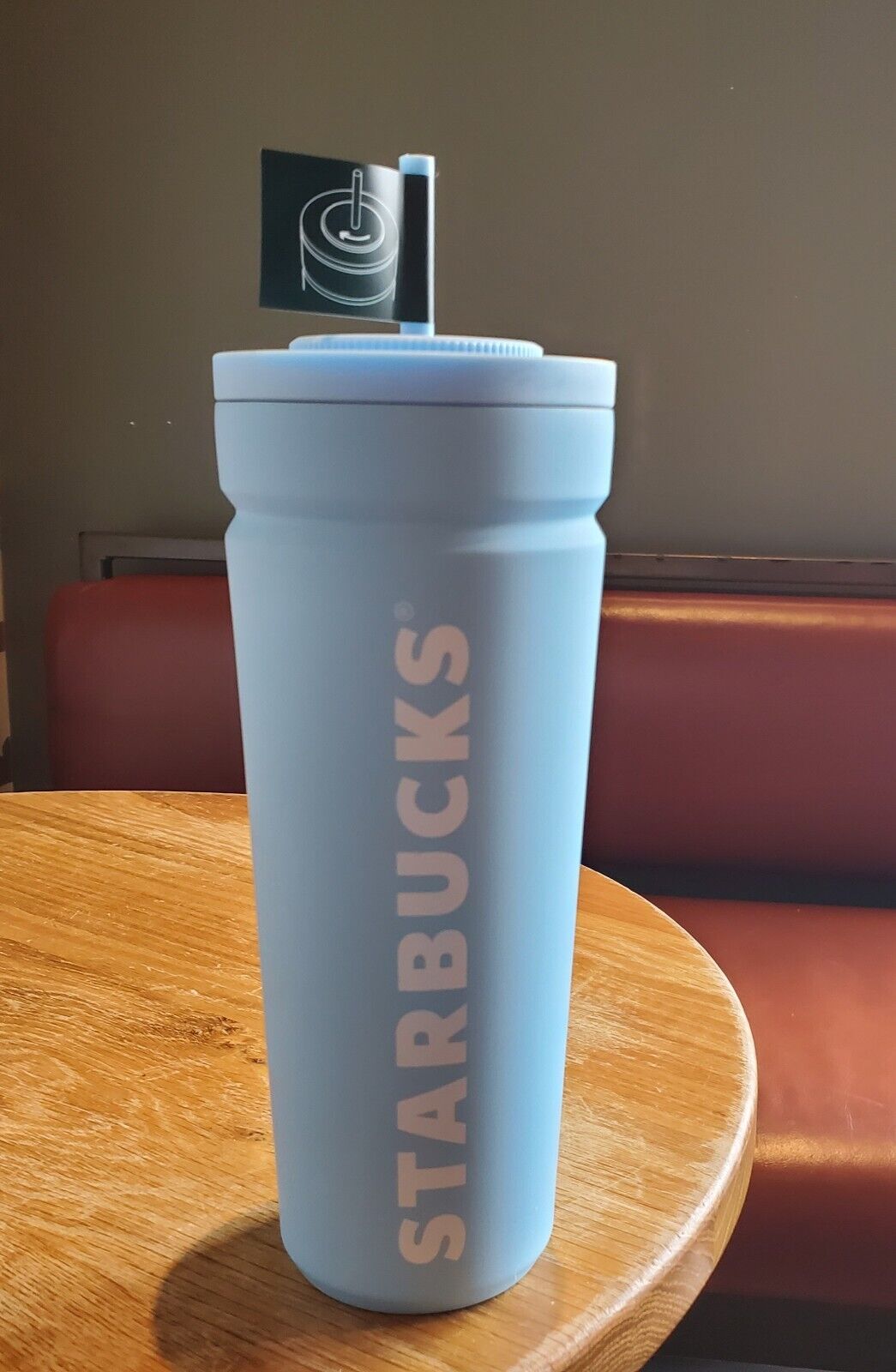NWT Starbucks Vacuum Insulated Cold Cup Tumbler Twist Baby Pastrl Blue 24oz