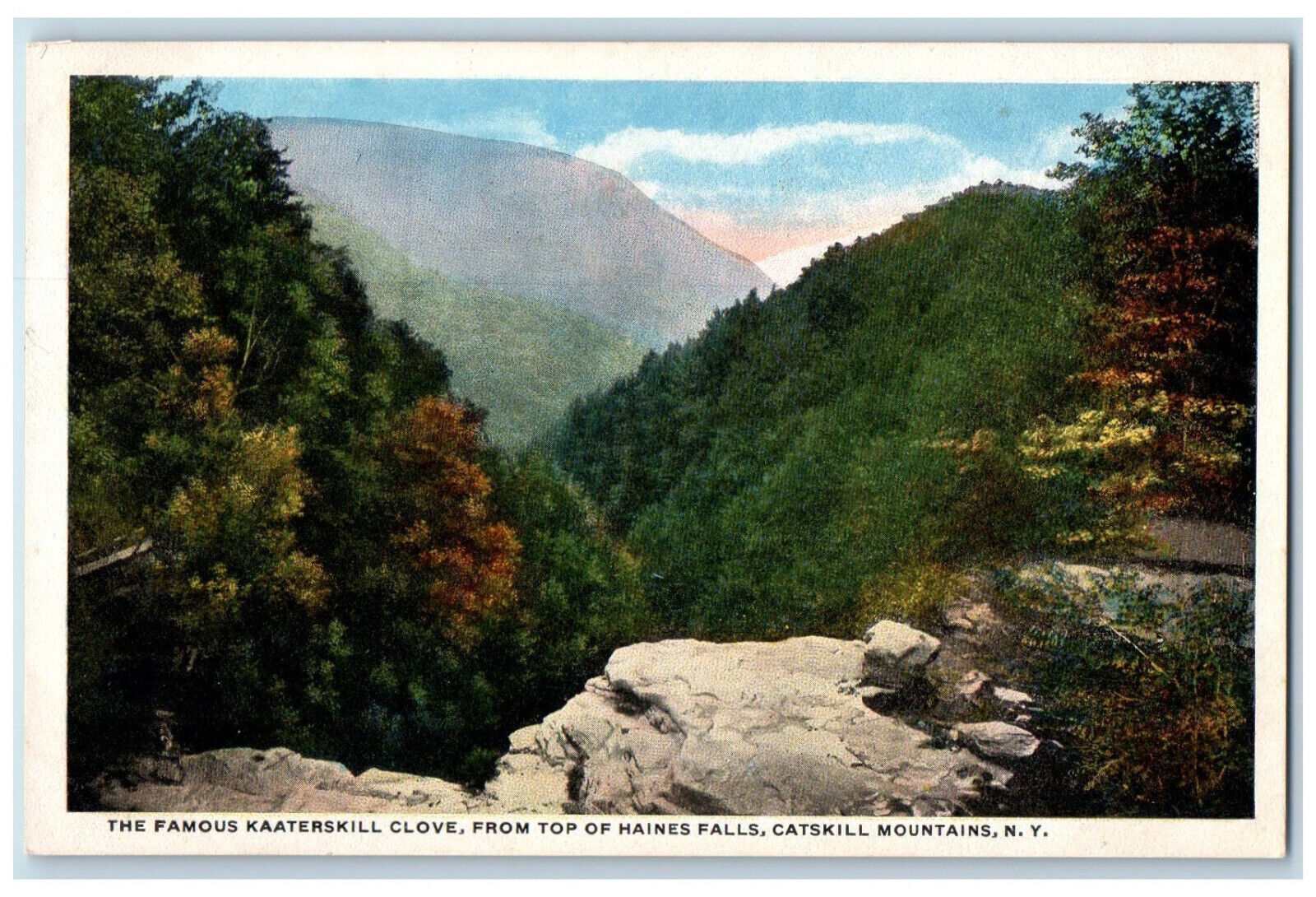 c1920\'s Kaaterskill Clove Top of Haines Falls Catskill Mountains NY Postcard