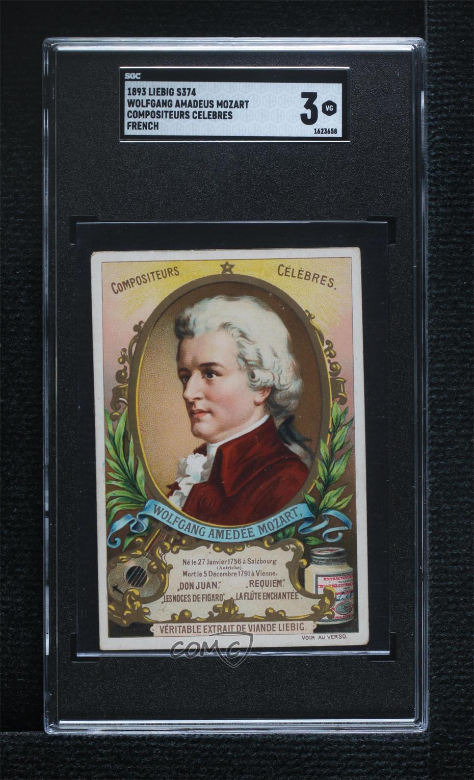 1893 Liebig Famous Composers French Wolfgang Amadeus Mozart SGC 3 11bd