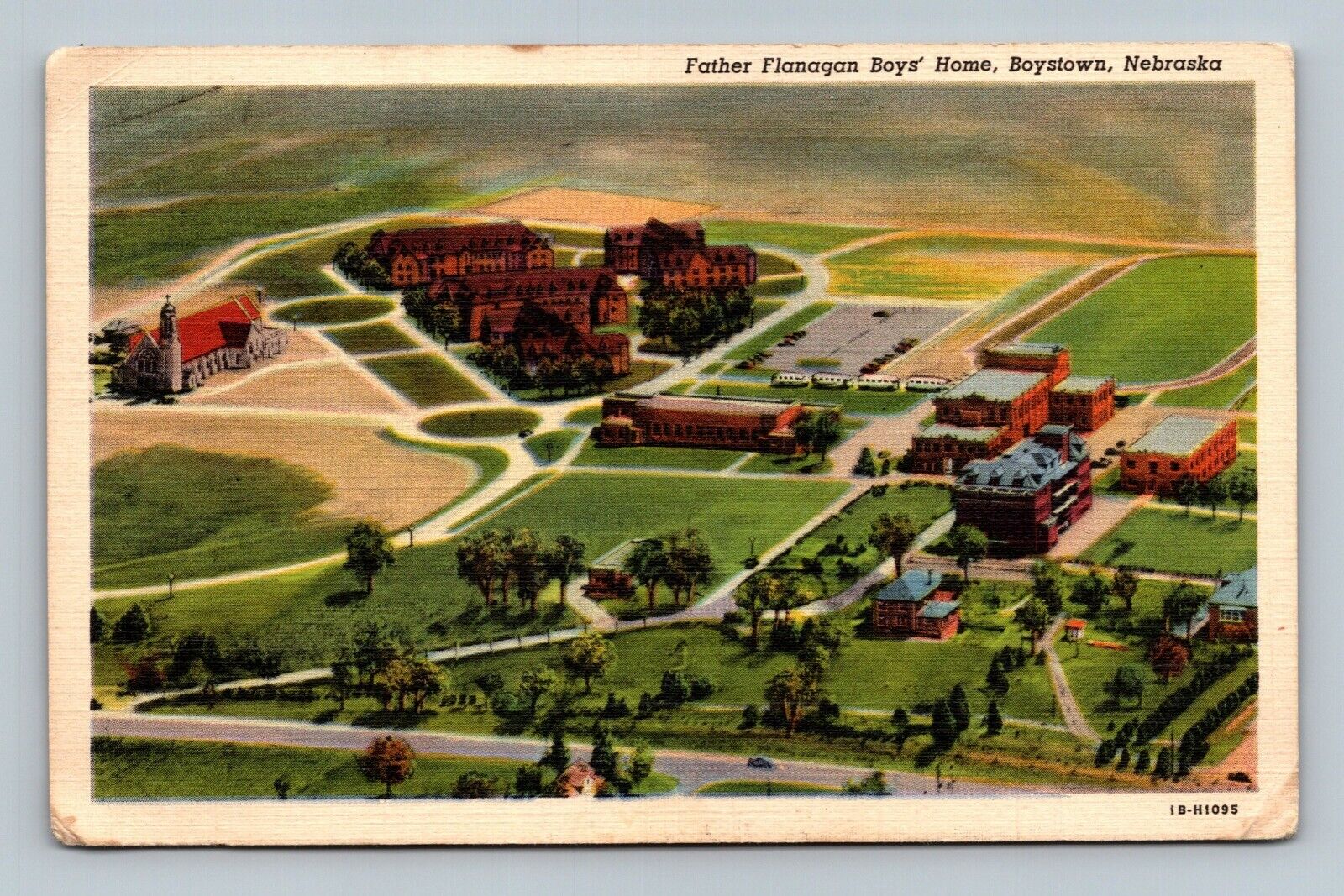 Father Flanagan Boys\' Home, Boystown, NE Postcard 