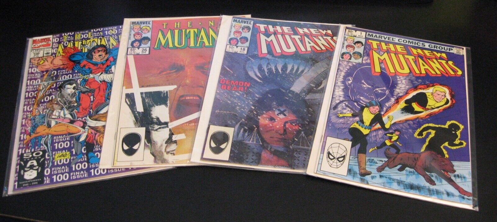 Lookee--- Lot of *4* Key NEW MUTANTS Comics #1, #18, #26, #100 (VF/NM)