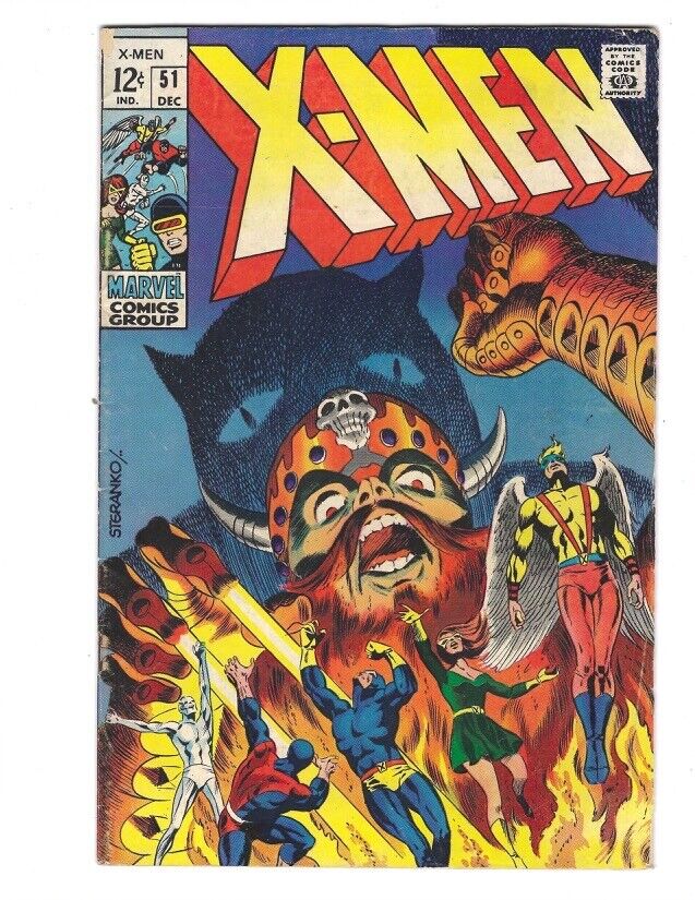 X-Men #51 1968 VG+ or Better Jim Steranko Art 1st Erik The Red Combine Ship