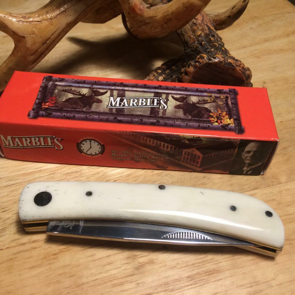 Marble\'s White Smooth Bone Work Knife 3 3/4\