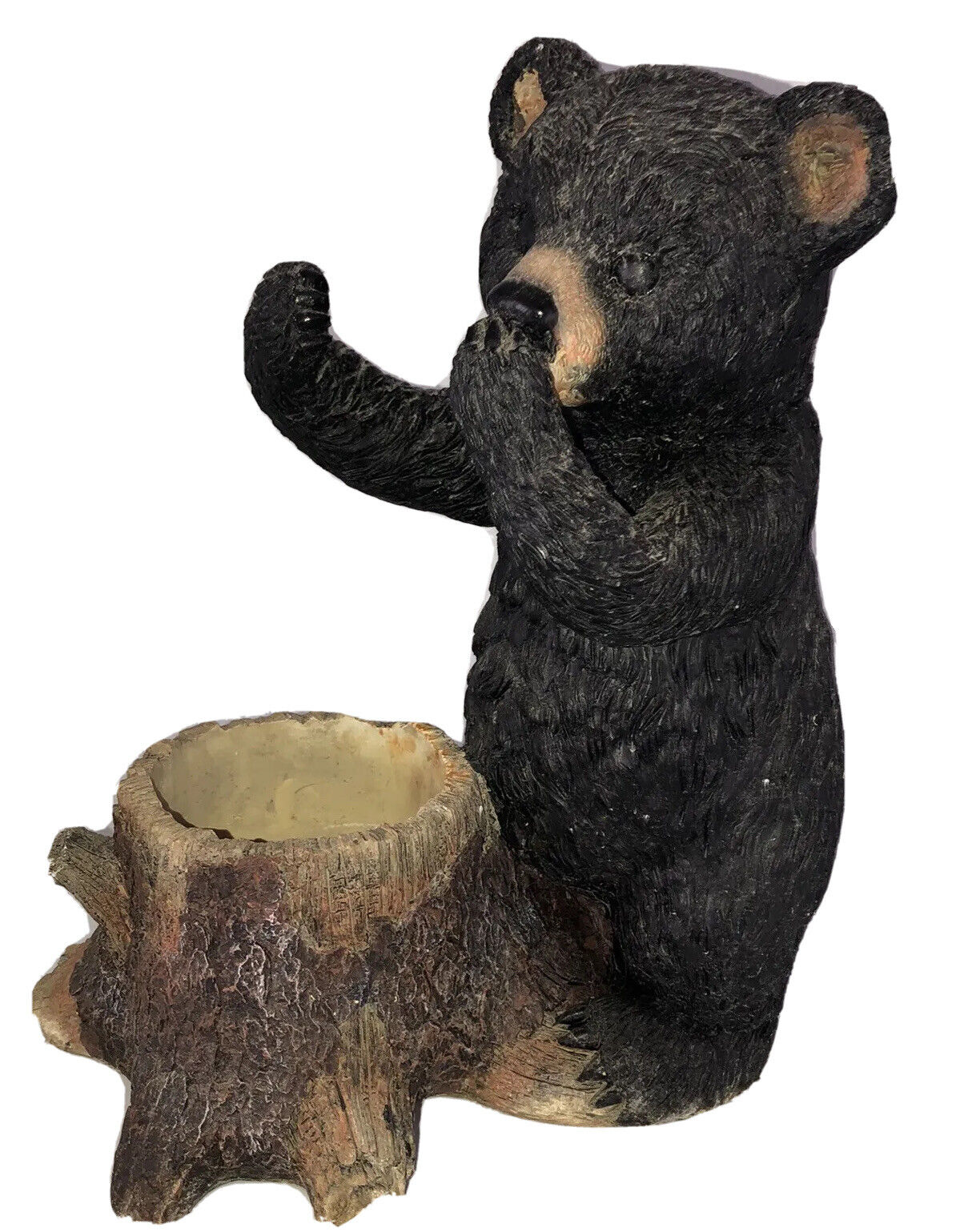 Adorable Black Bear 11 1/2 Inch Planter Figurine Collections Etc Fun