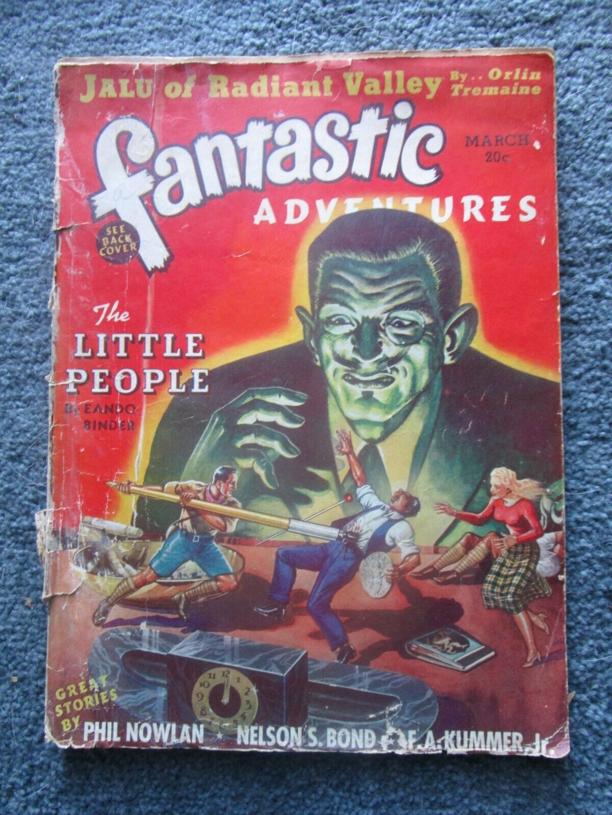 1940 Fantastic Adventures #3 Large Comic Book-Rough Shape