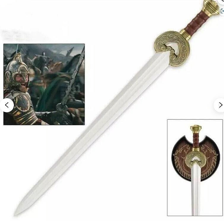 Replica Handmade Sword Lord Of The Rings Double Horse Ringwraith with wall mount