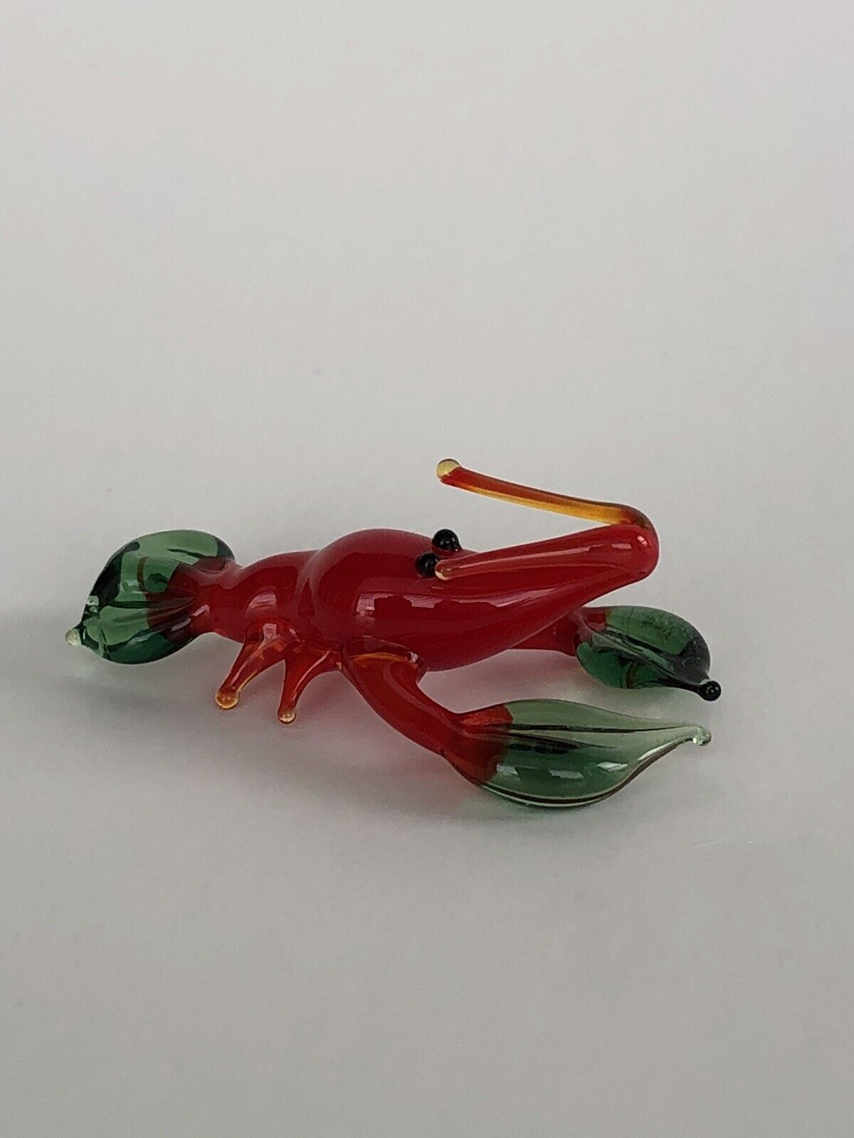Miniature Collectibles Glass Animals Red Lobster Figurine