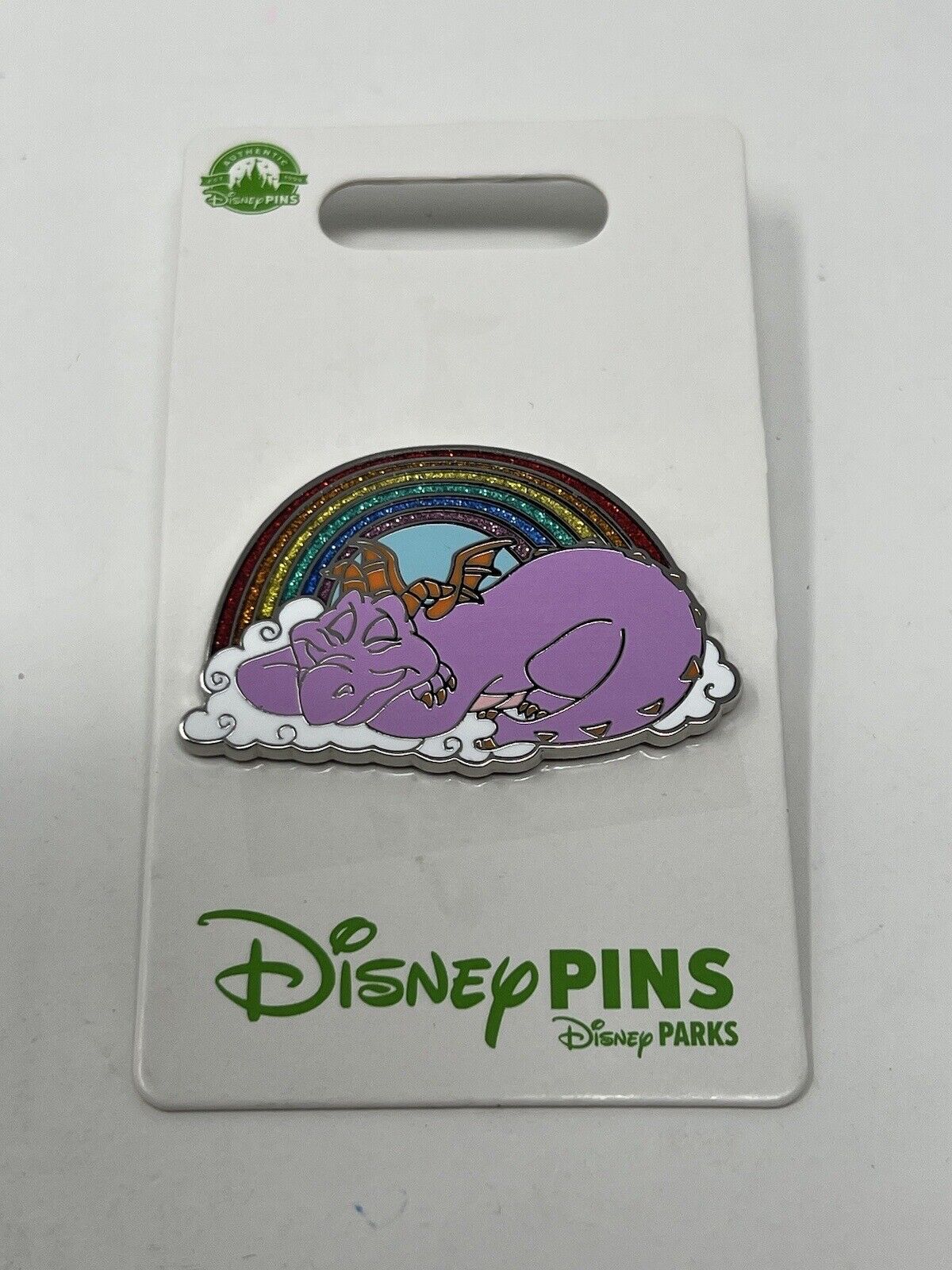 Disney Parks Epcot 2023 Figment Sleeping Cloud Glitter Rainbow Open Edition Pin