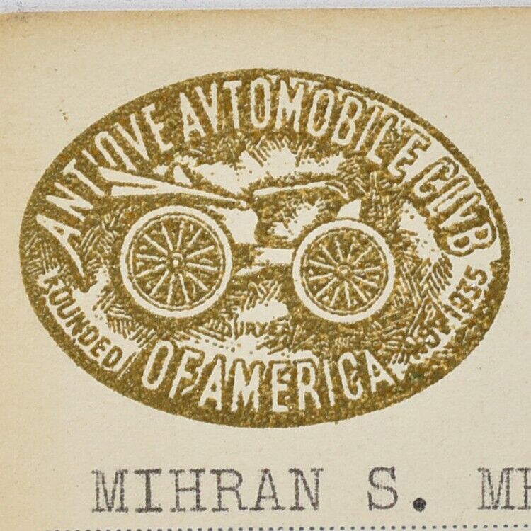 1947 Antique Automobile Club AACA Membership Mihran Melkonian Iroquois New York