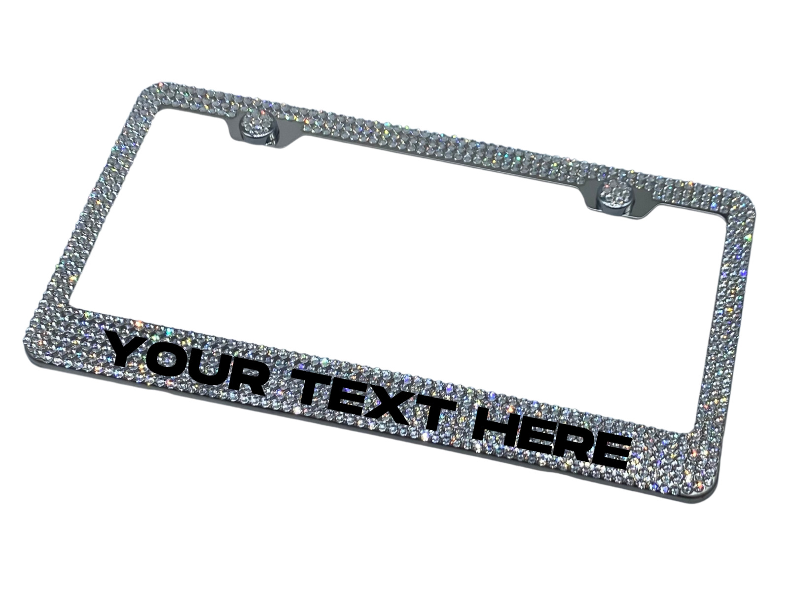 Handmade CUSTOM Bling License Plate made with Clear Swarovski Crystals
