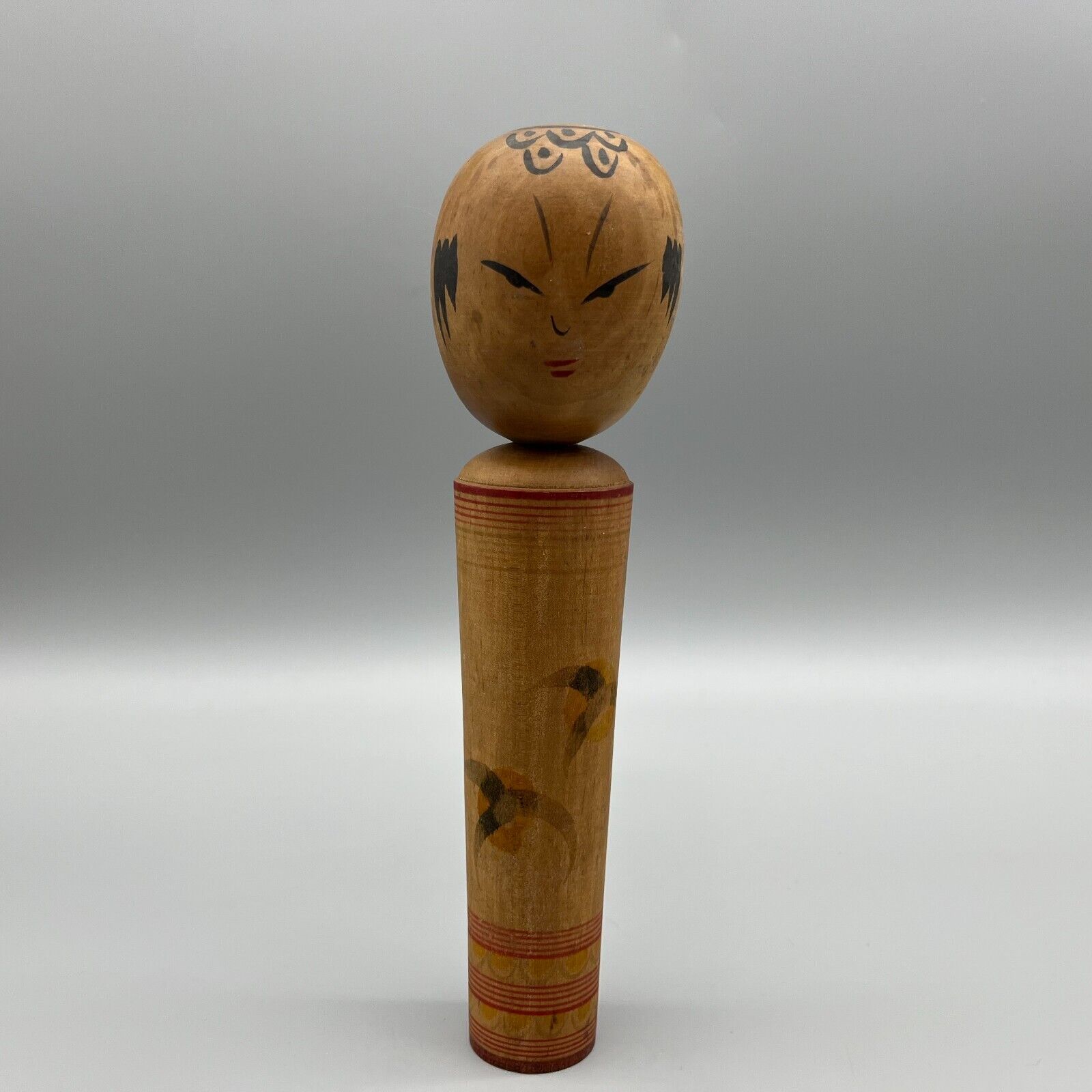 24cm Japanese Wooden Doll Kokeshi Vintage by Towada Hachinotaro Seisaku Signed