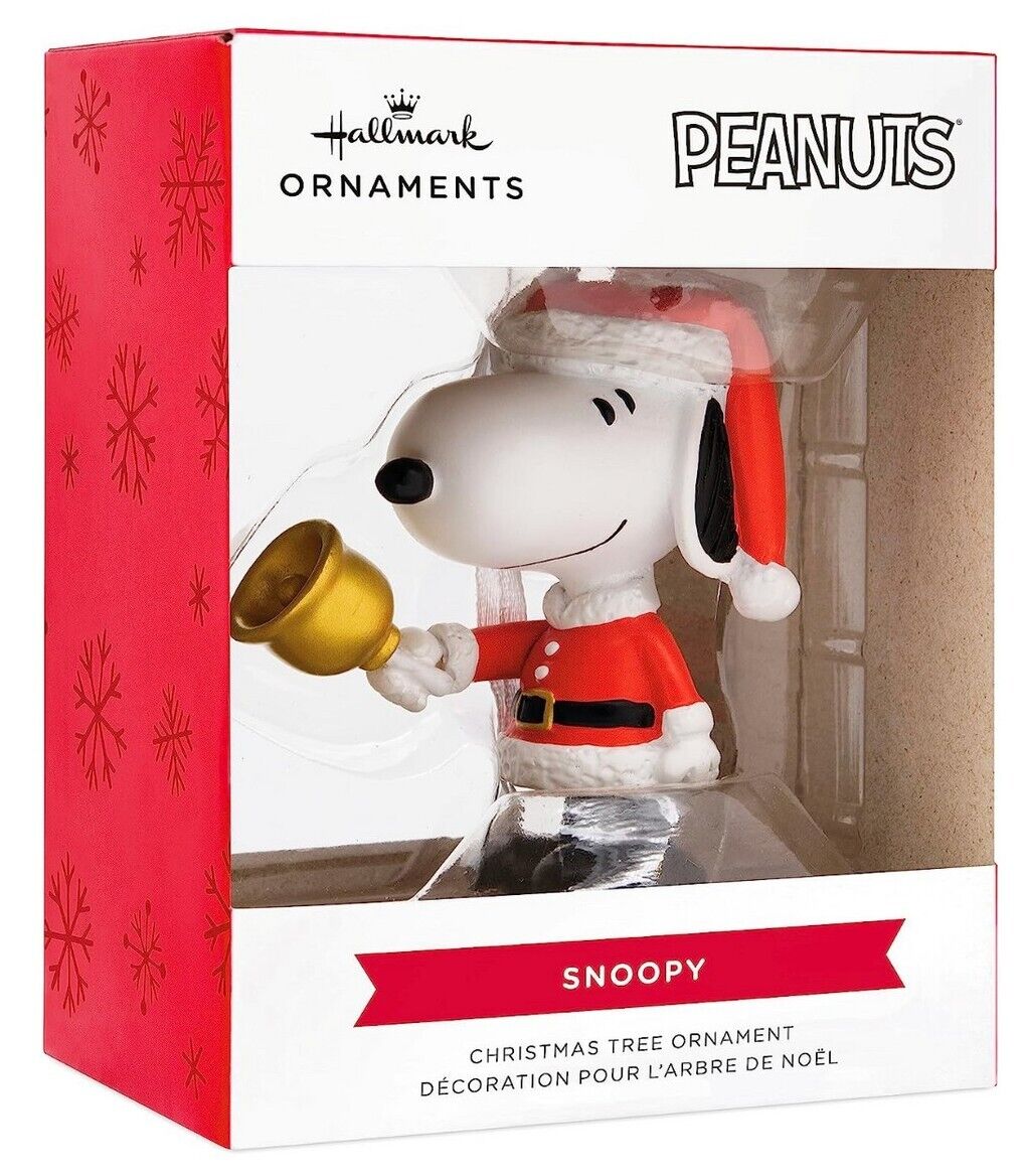 Hallmark 2023 Peanuts Snoopy Santa Claus Bell Ringer Christmas Tree 🎄 Ornament 