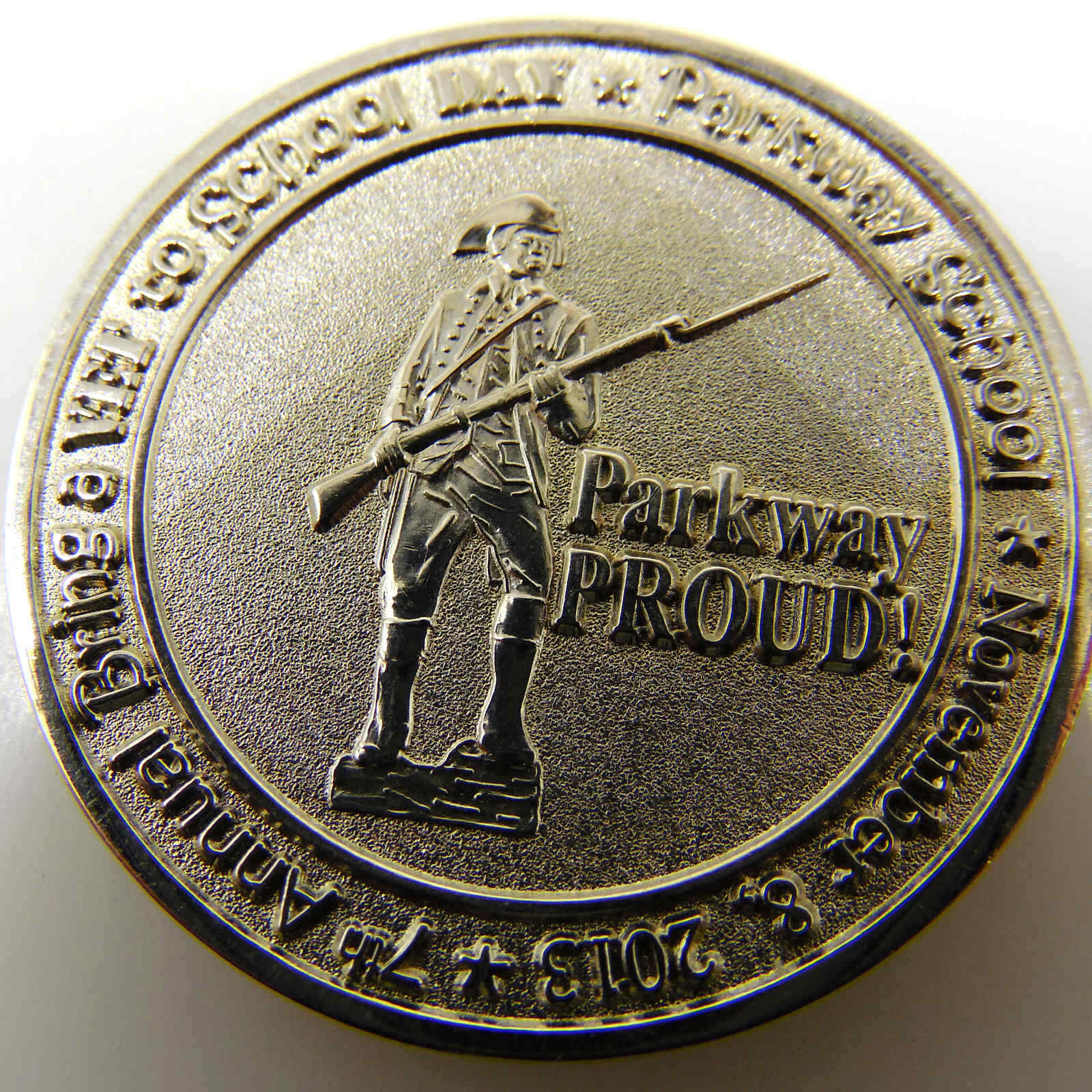7TH ANNUAL BRING A VET TO SCHOOL DAY PARKWAY SCHOOL CHALLENGE COIN